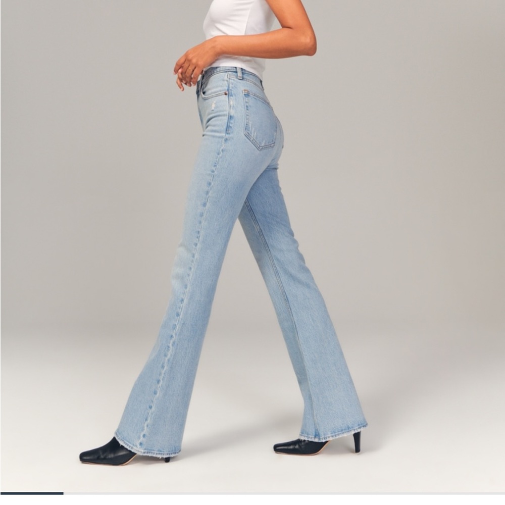 Abercrombie high rise flare jeans